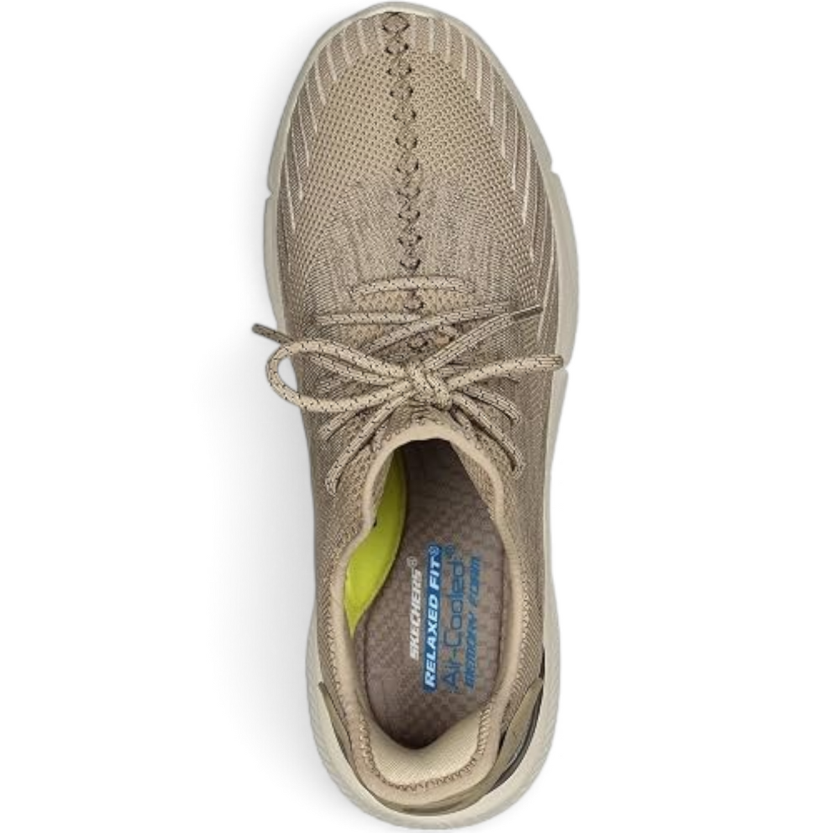 FRG Skechers Ingram tan lace-up sneaker with breathable mesh upper and cushioned memory foam insole