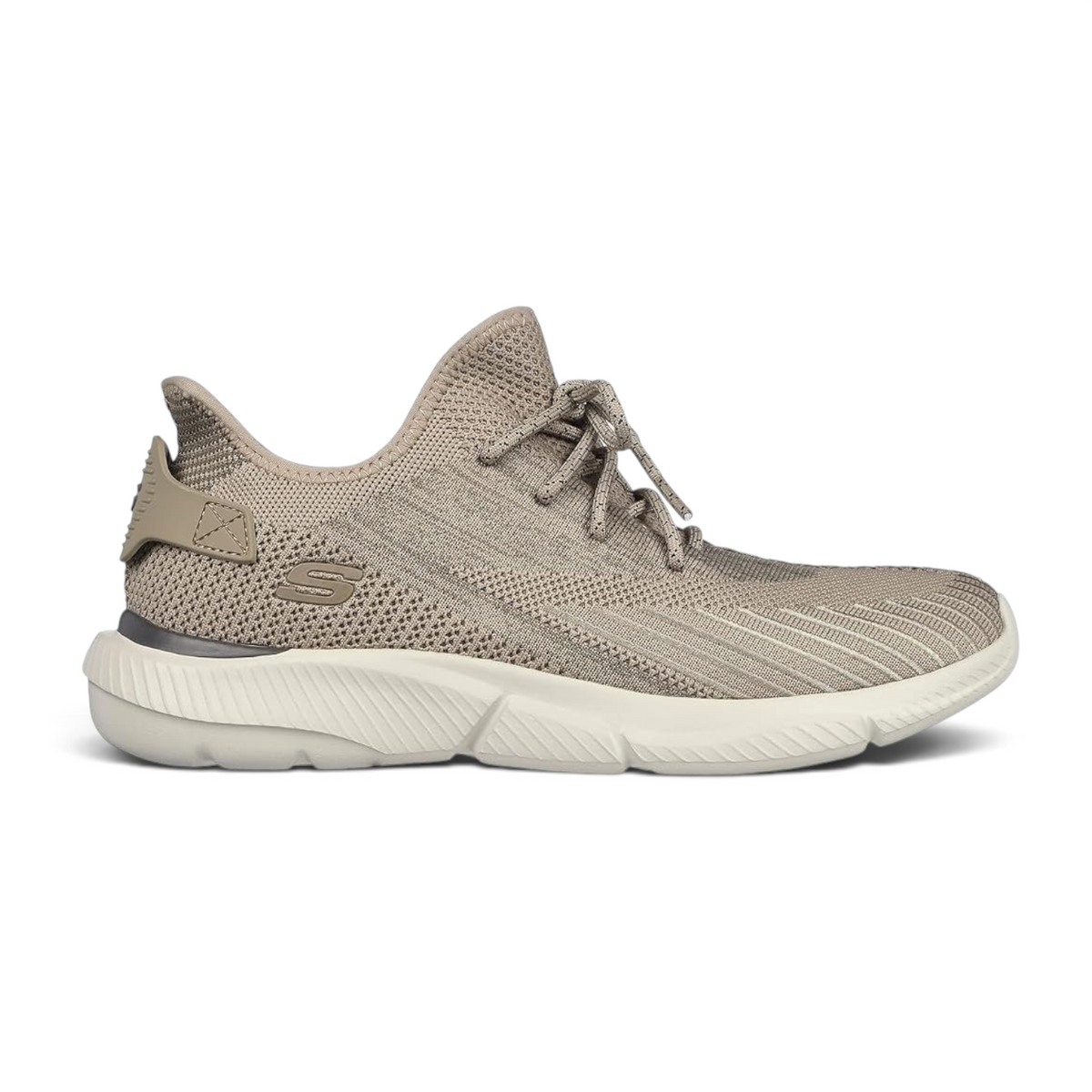 FRG Skechers Ingram tan lace-up sneaker with a breathable mesh upper and cushioned sole for everyday comfort