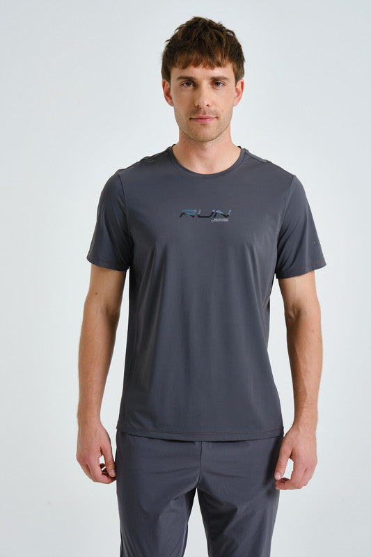 ANTA Running Short Sleeve T-Shirt Grey