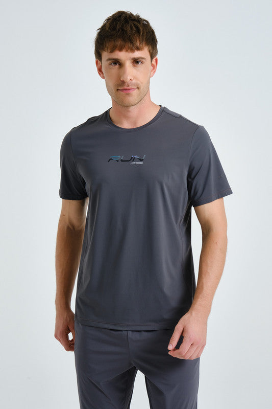 ANTA Running Short Sleeve T-Shirt Grey