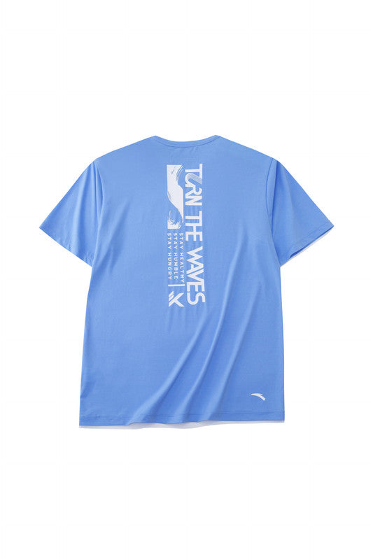 ANTA A-Chill Touch Basketball Short Sleeve T-Shirt Spring Water Blue