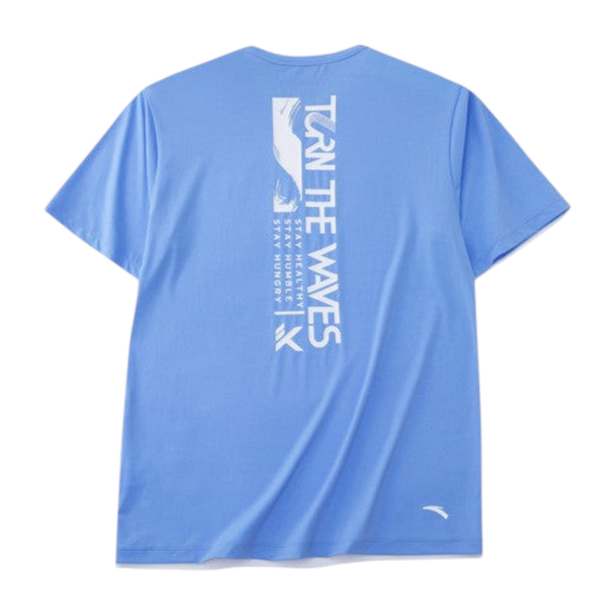 FRG ANTA A-Chill Touch basketball t-shirt in spring water blue with white graphic print on the back