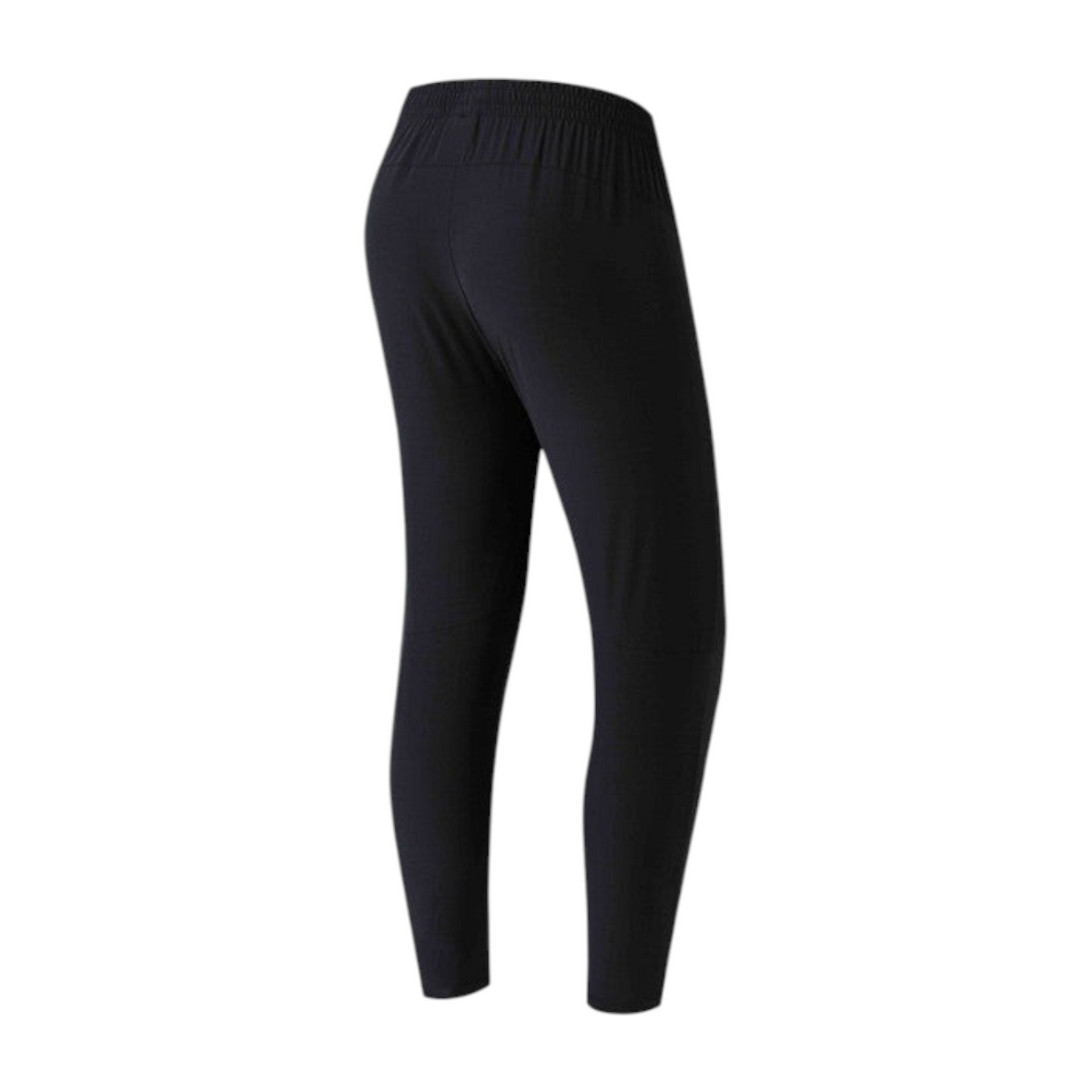 FRG black athletic running pants with an elastic waistband, shown from a rear view against a white background.