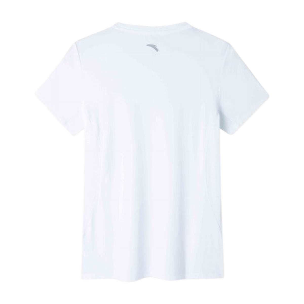 FRG ANTA A-Chill Touch pure white short sleeve running t-shirt, back view showing breathable nylon spandex fabric.