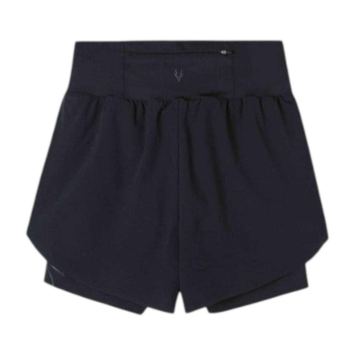 FRG ANTA A-Cool black running shorts with a high waistband and zippered back pocket for athletic training
