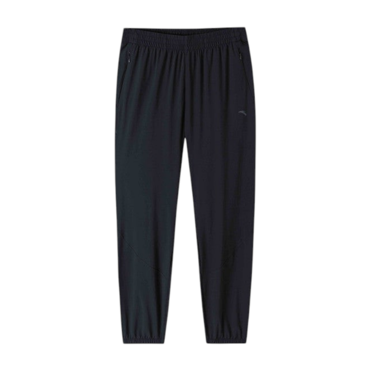 FRG ANTA A-Chill Touch black running ankle pants made from lightweight nylon spandex blend with elastic cuffs.