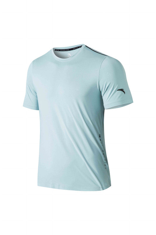 ANTA Advanced Training Running Short Sleeve T-Shirt Crab Shell Blue