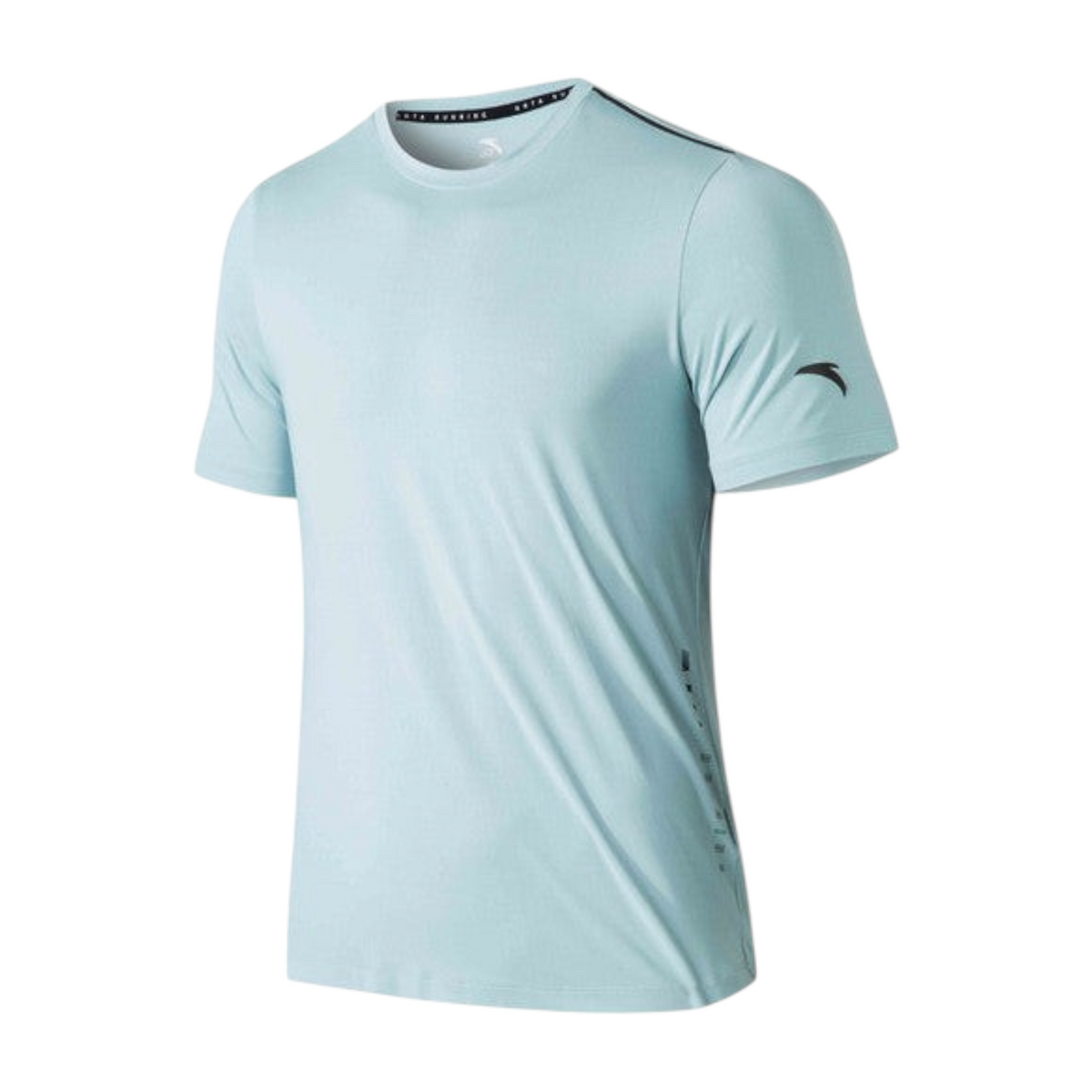 FRG ANTA crab shell blue short sleeve running t-shirt in lightweight polyester with A-Cool breathable technology