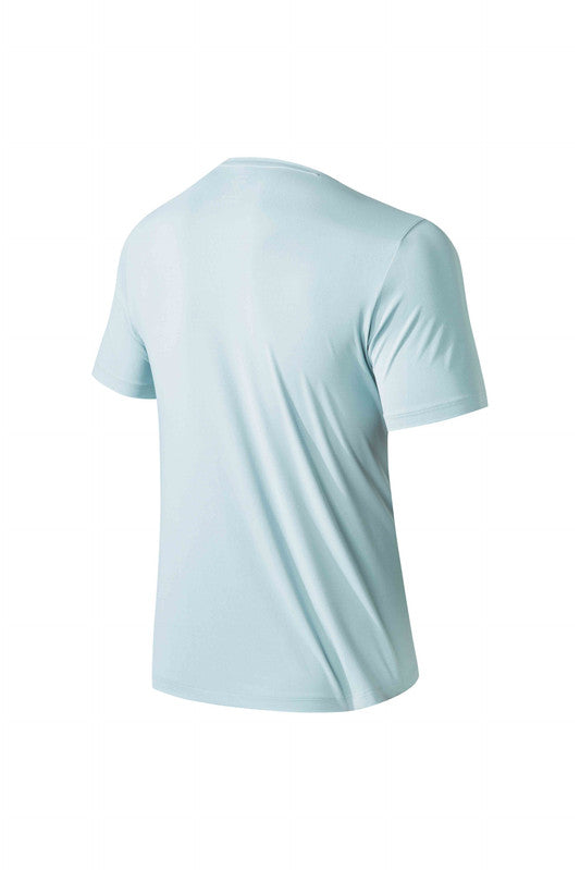 ANTA Advanced Training Running Short Sleeve T-Shirt Crab Shell Blue