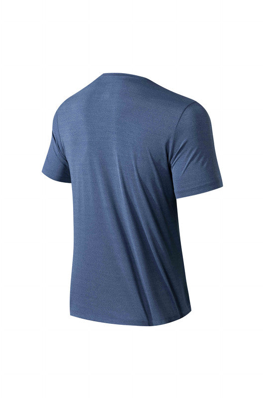 ANTA Advanced Training Running Short Sleeve T-Shirt Blue [Heather]