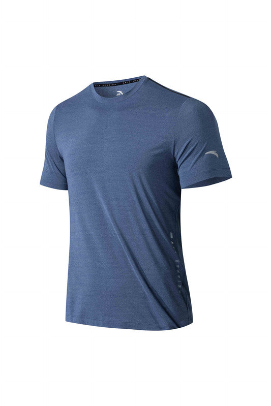 ANTA Advanced Training Running Short Sleeve T-Shirt Blue [Heather]