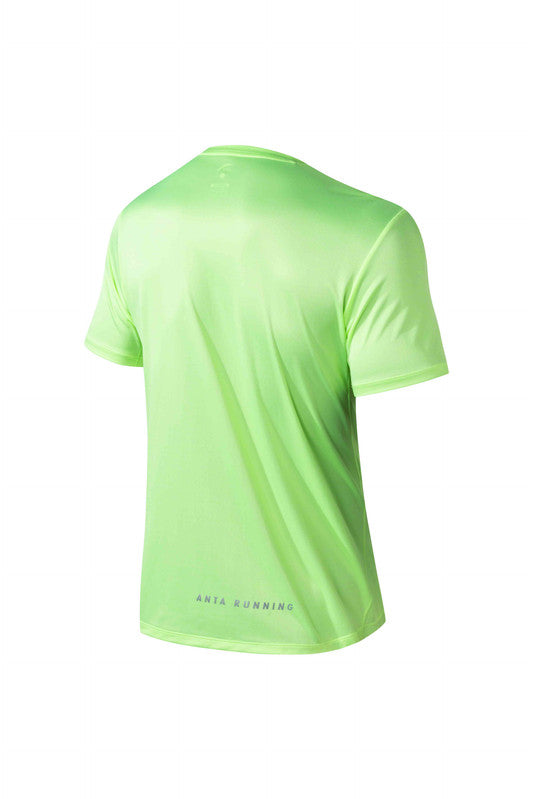 ANTA Running Short Sleeve T-Shirt Fluorescent Green