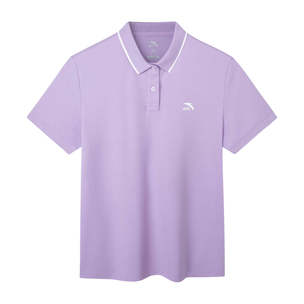 FRG SS POLO in light purple with white collar trim and small white logo on the chest