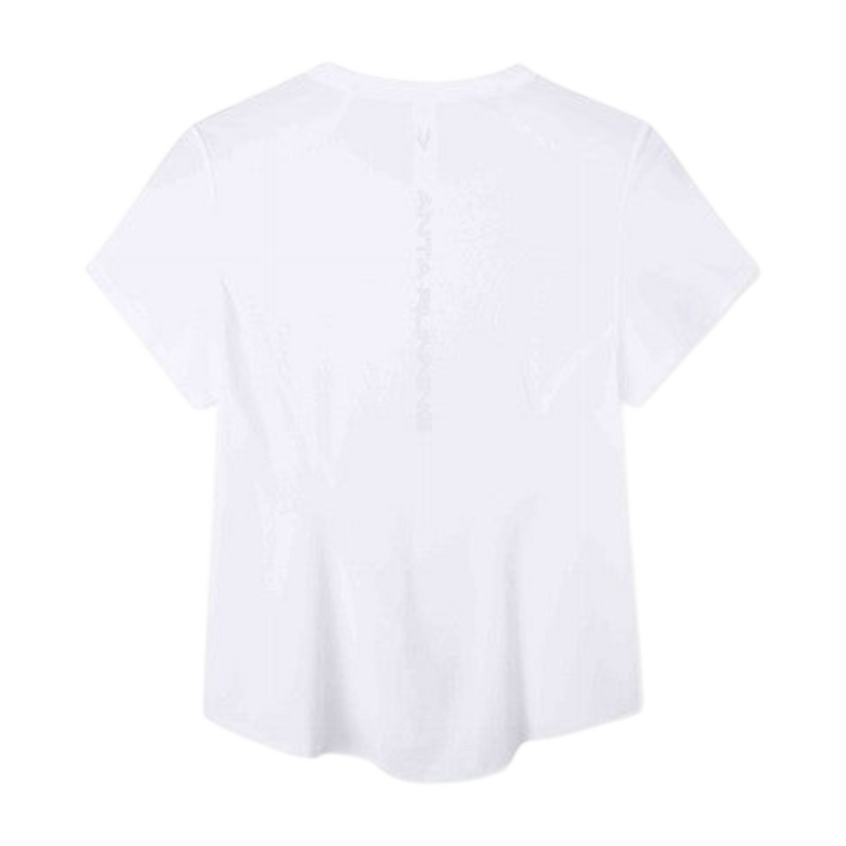 FRG ANTA Racing Challenges white short sleeve running t-shirt with moisture-wicking fabric, back view