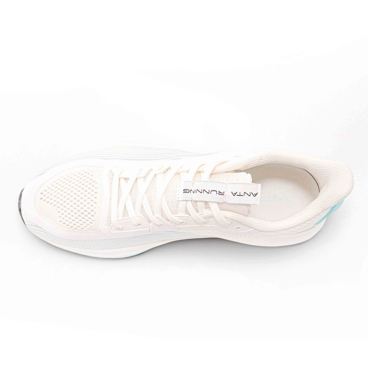 FRG men's white lightweight mesh running shoes with lace-up closure and cushioned interior