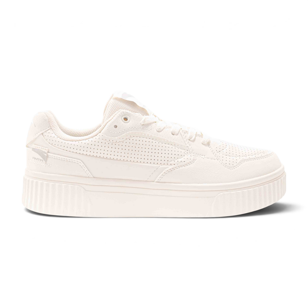 FRG X-GAME men's lifestyle sneakers in off-white with perforated leather upper and thick platform sole