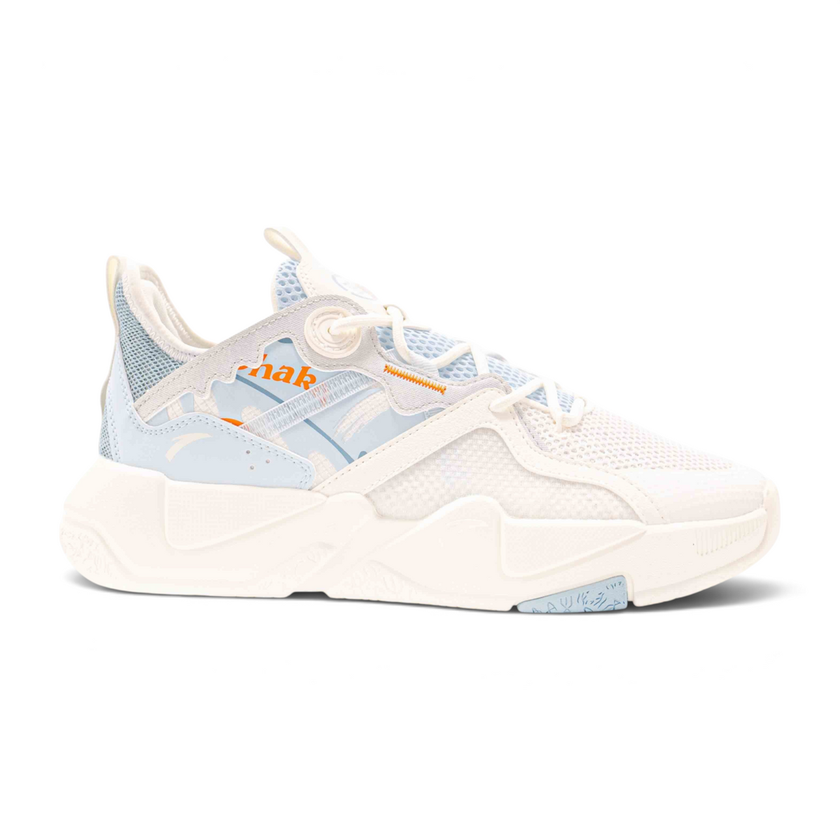 FRG X-GAME SHOES featuring a white mesh and light blue panel design with a chunky platform sole