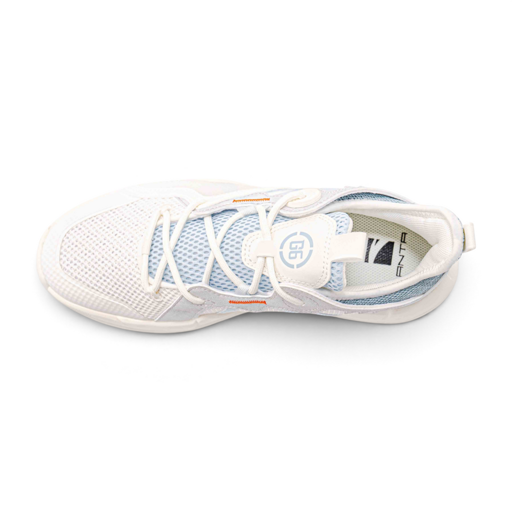 FRG X-GAME SHOES featuring a white and light blue mesh upper with lace-up closure and G6 branding on the tongue