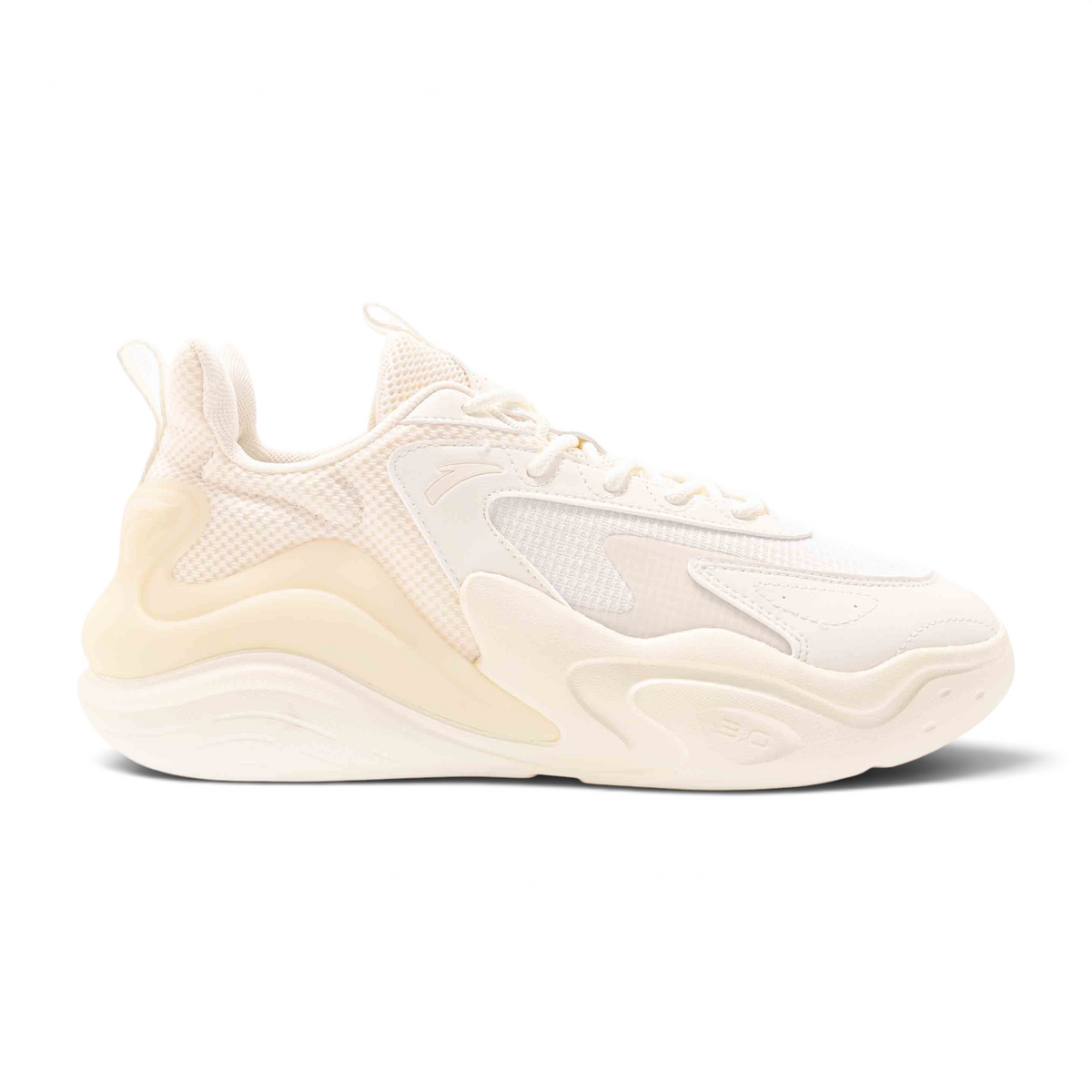 FRG casual lifestyle sneakers in off-white with a chunky layered sole and breathable mesh upper