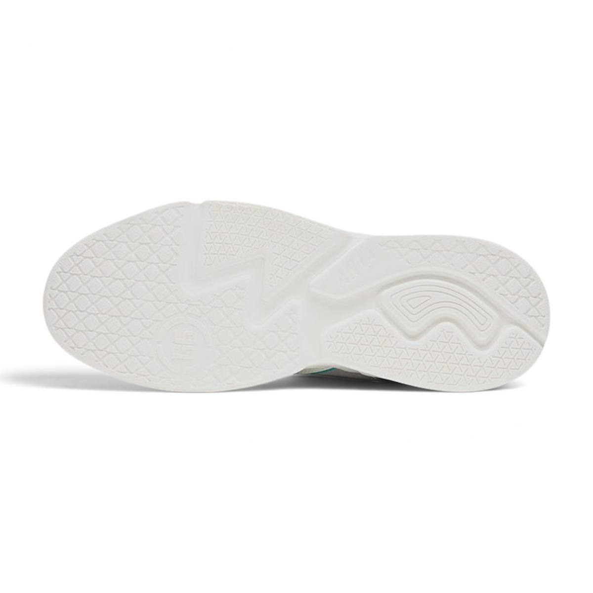 FRG X-GAME SHOES featuring a white rubber outsole with a textured geometric tread pattern for superior grip