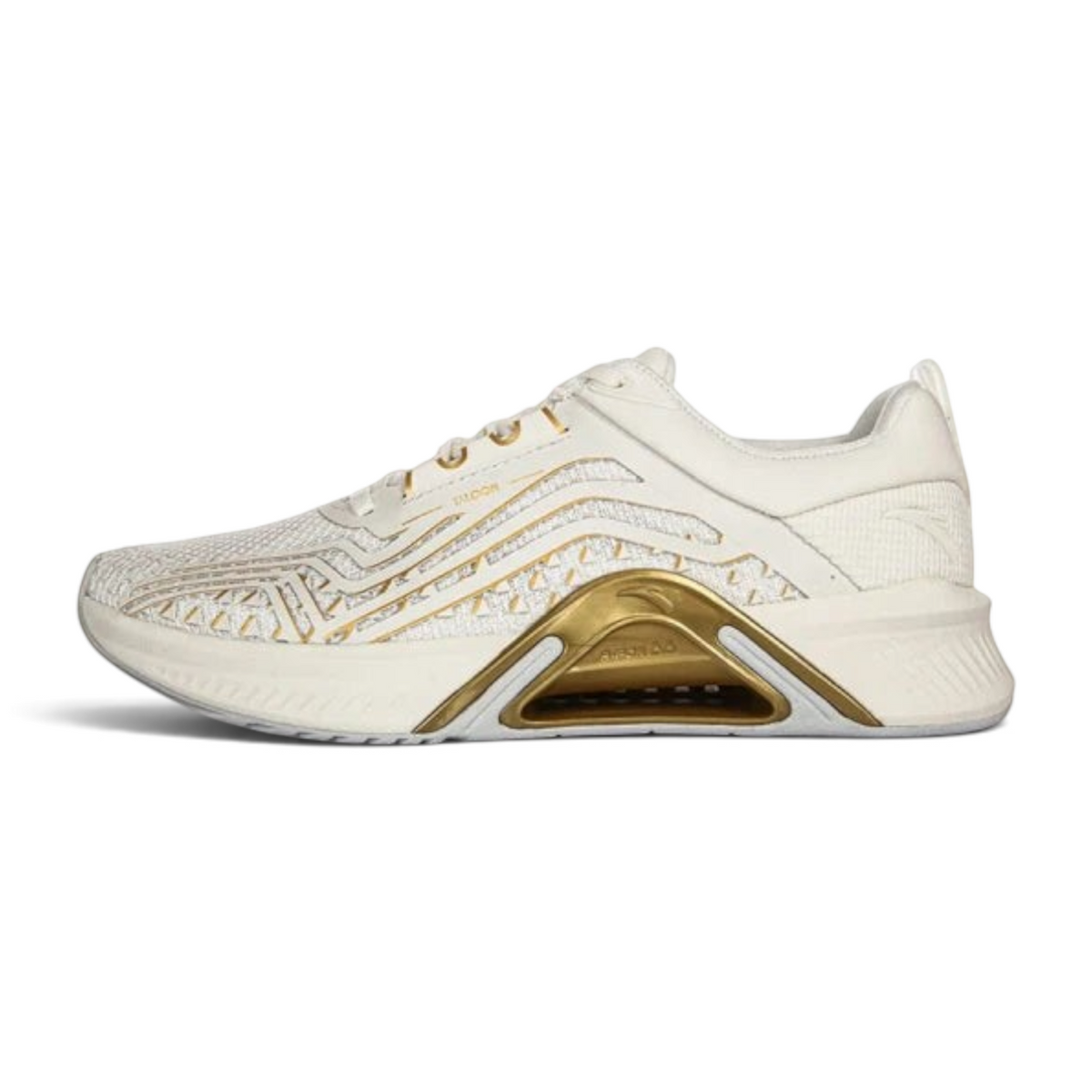 FRG ANTA A-FORM cross-training shoes in beige and gold with breathable mesh upper and cushioned midsole