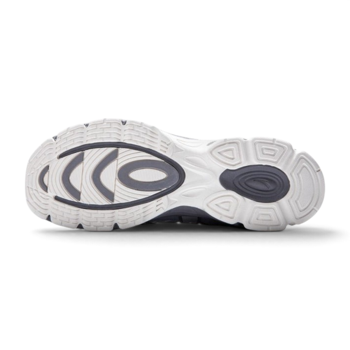 FRG ANTA retro men's running sneaker sole in grey with textured rubber tread pattern for grip and cushioning.