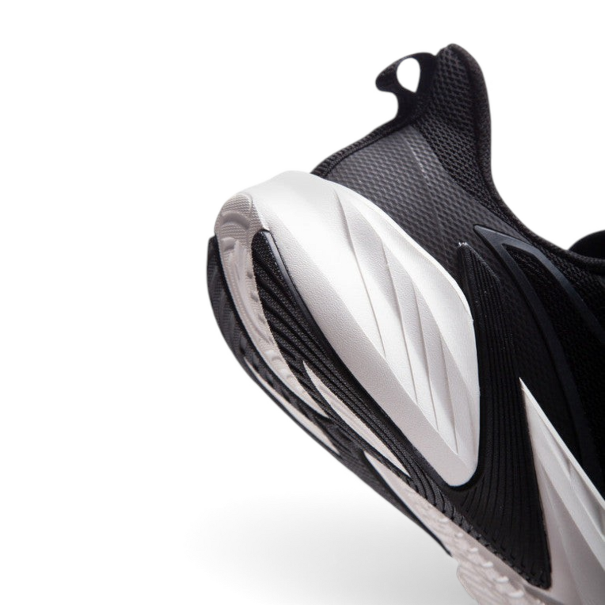 FRG ANTA women's black running shoe featuring a cushioned white midsole and breathable mesh upper detail