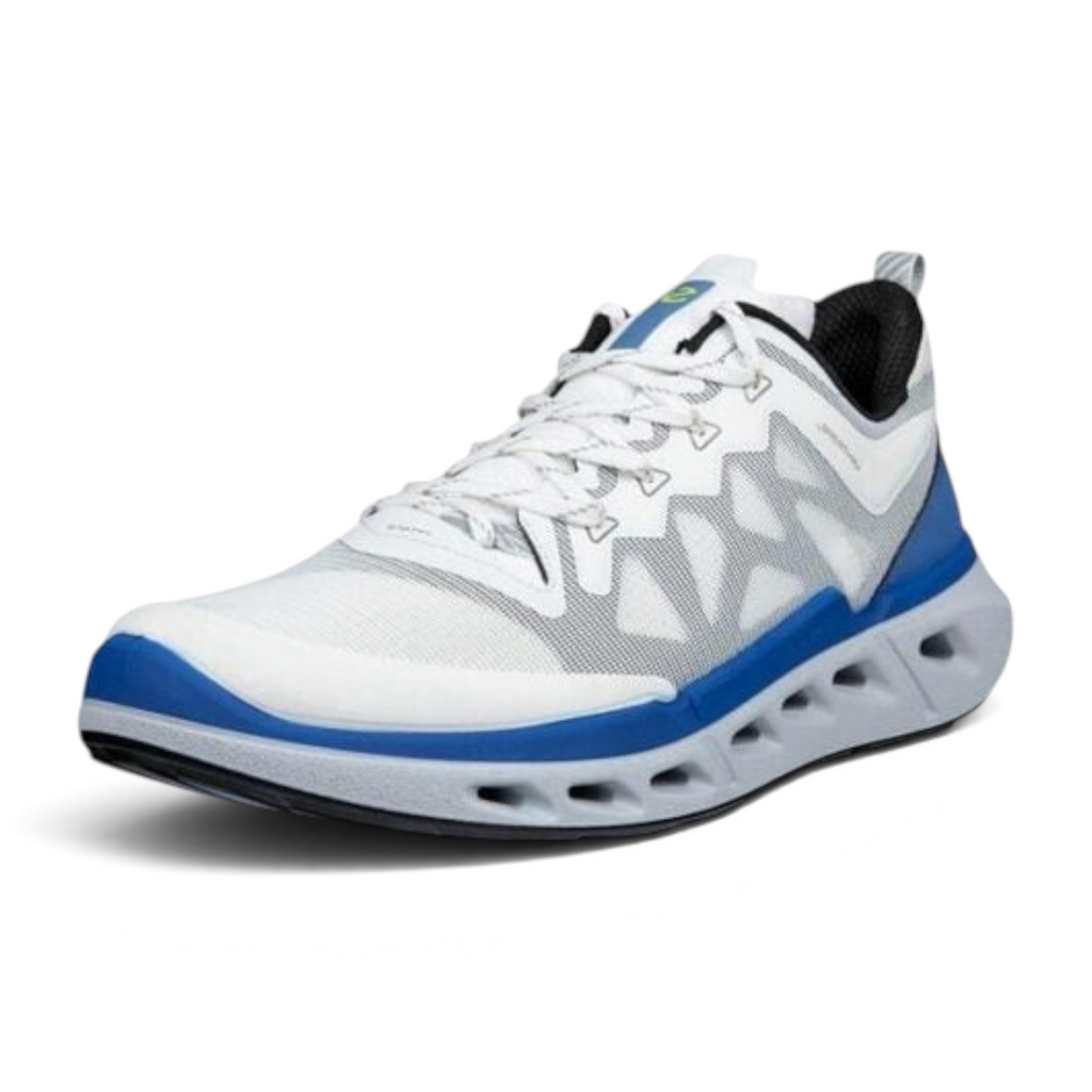 FRG ECCO Biom 720 men's lightweight summer sneaker in federal blue and white with breathable mesh and performance sole