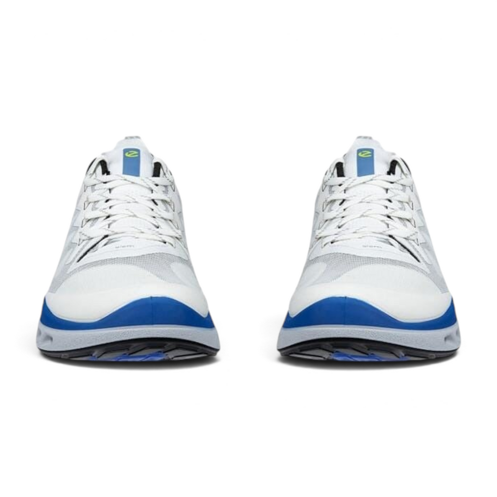 FRG ECCO Biom 720 men's lightweight summer sneakers in federal blue and white, front view