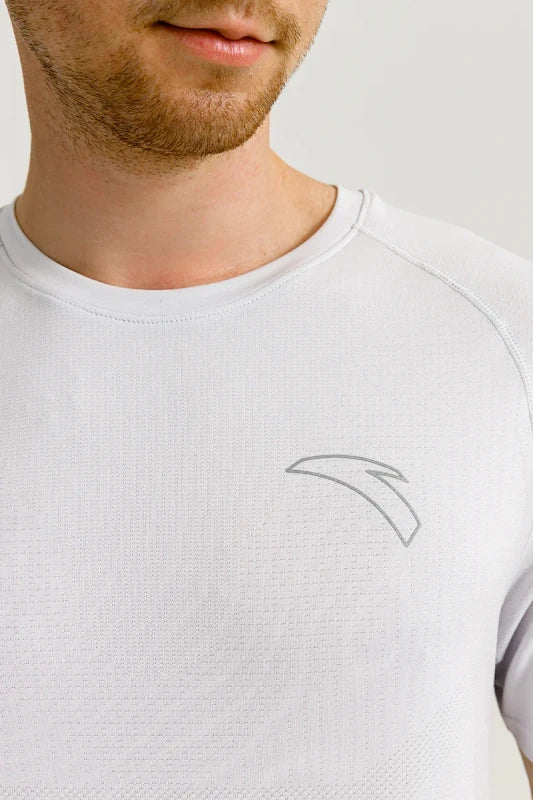 ANTA Running Short Sleeve T-Shirt Heather Grey