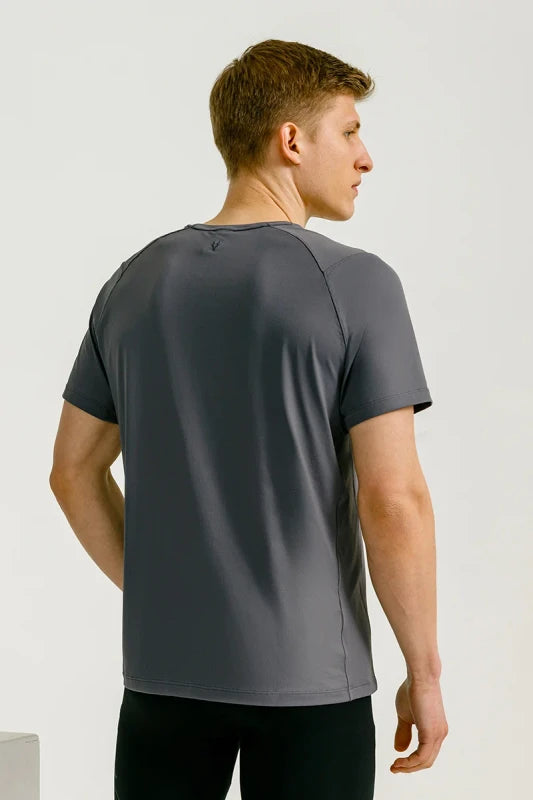 ANTA A-Chill Touch Running Short Sleeve T-Shirt Grey