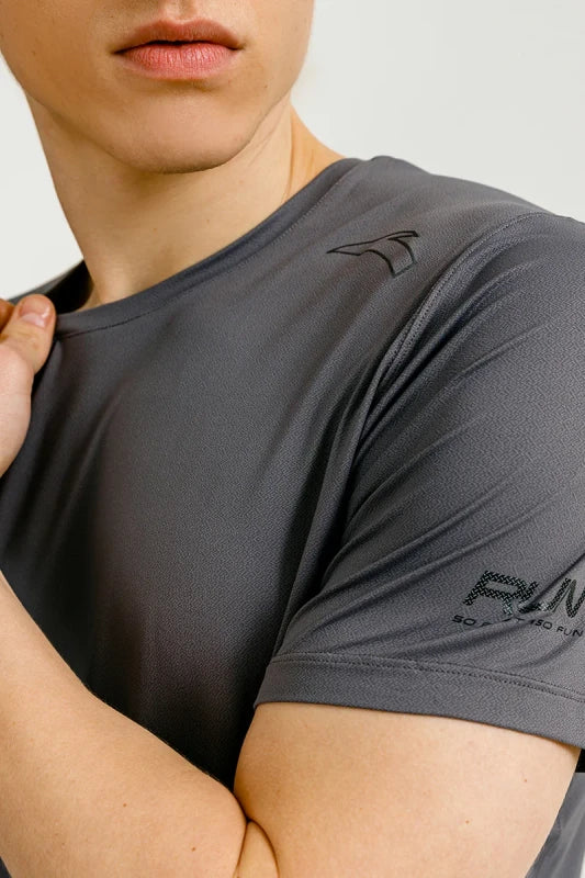 ANTA A-Chill Touch Running Short Sleeve T-Shirt Grey