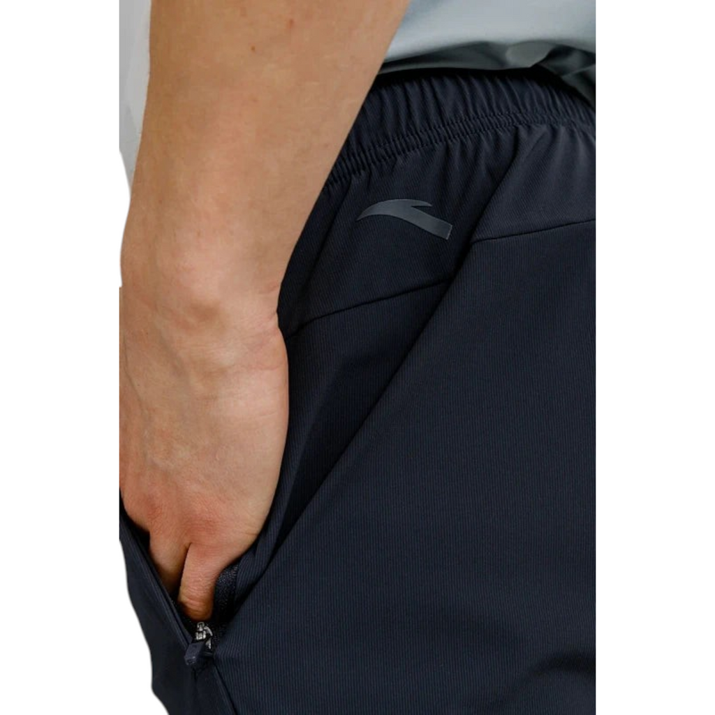 FRG Anta Bar-Training black tapered knit pants with elastic waist and A-Chill cooling technology detail