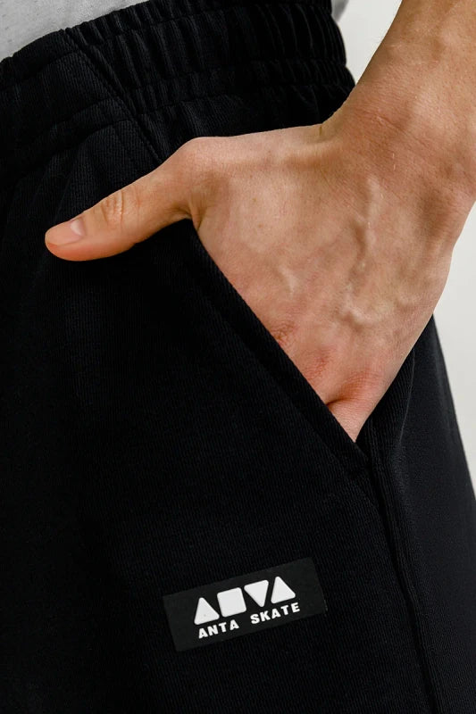 ANTA Knit Half Pants Black