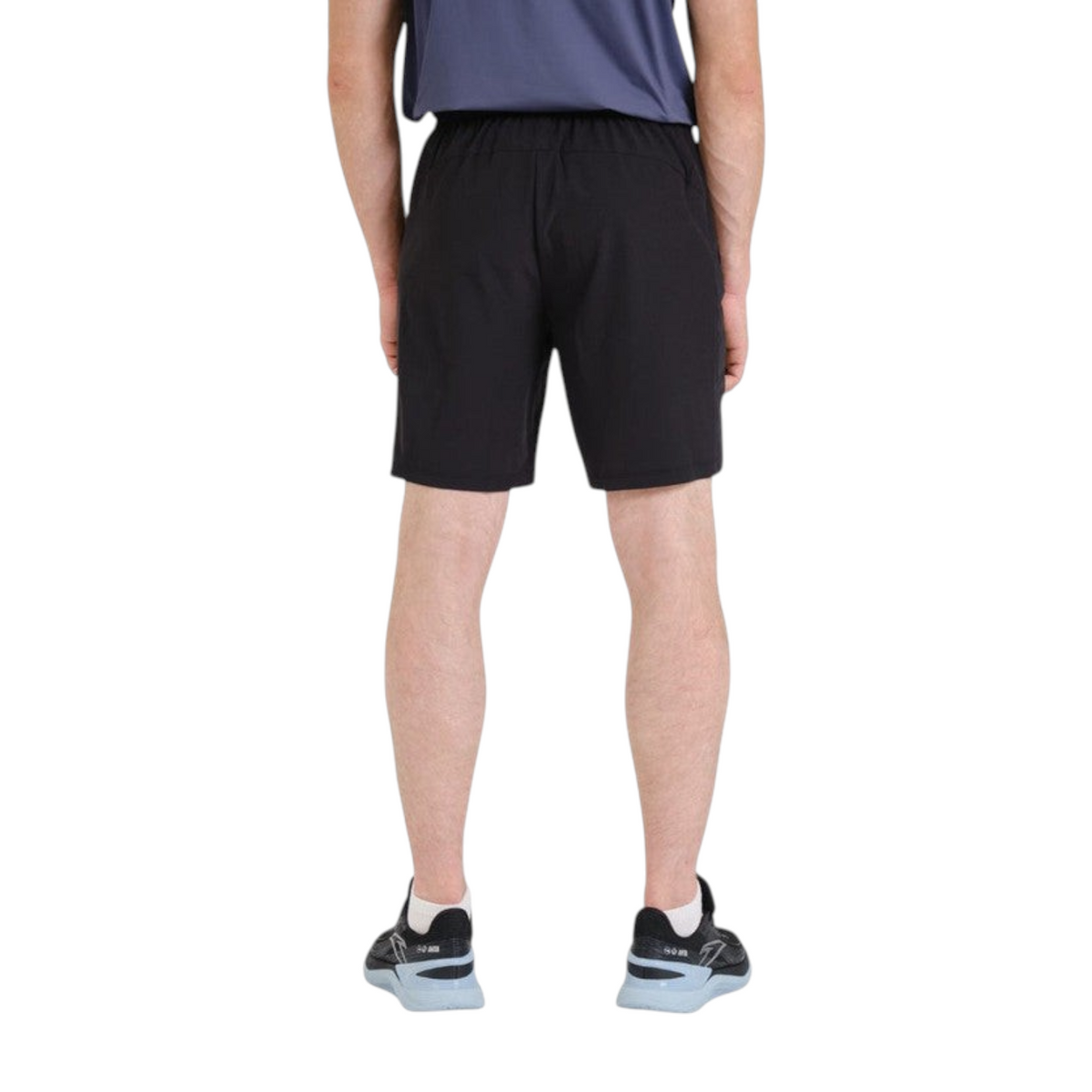 Back view of FRG Anta black woven training shorts with A-COOL 2.0 ventilation worn by a male athlete