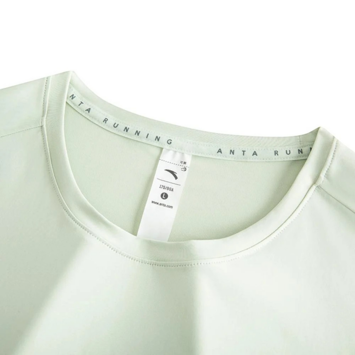 FRG Anta light green short-sleeve running t-shirt with breathable fabric and interior branded neck tape