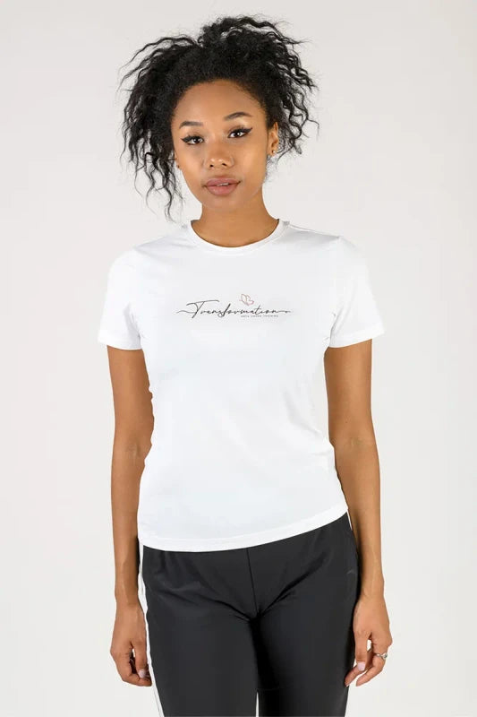 ANTA Cross Training Short Sleeve T-Shirt Snow White