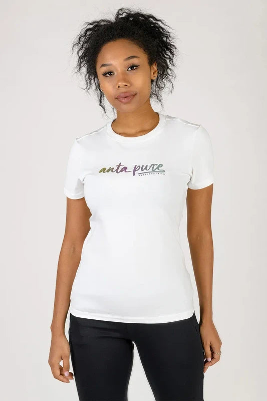 ANTA Cross Training Short Sleeve T-Shirt Snow White