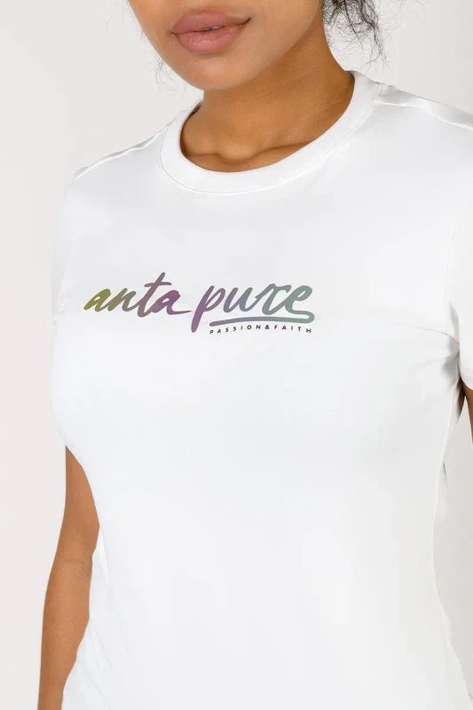 ANTA Cross Training Short Sleeve T-Shirt Snow White