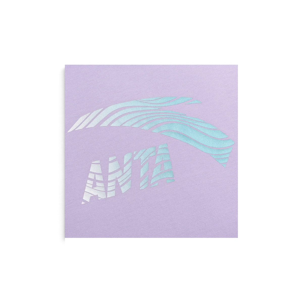 FRG SS TEE in light purple with a stylized blue and white graphic logo print on the chest