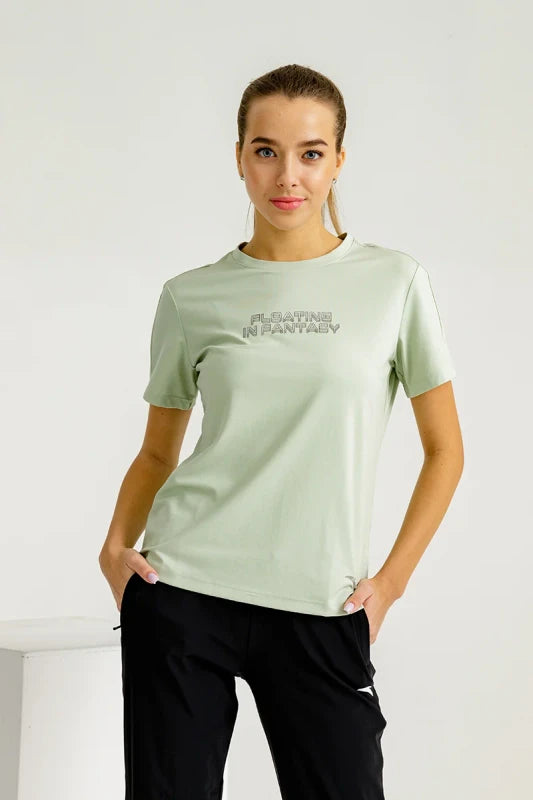 ANTA A-Chill Touch Cross Training Short Sleeve T-Shirt Green