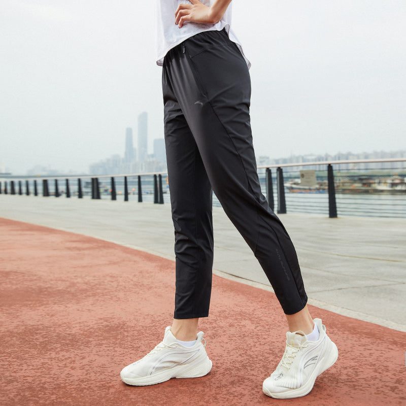 ANTA Running Woven Track Pants Basic Black