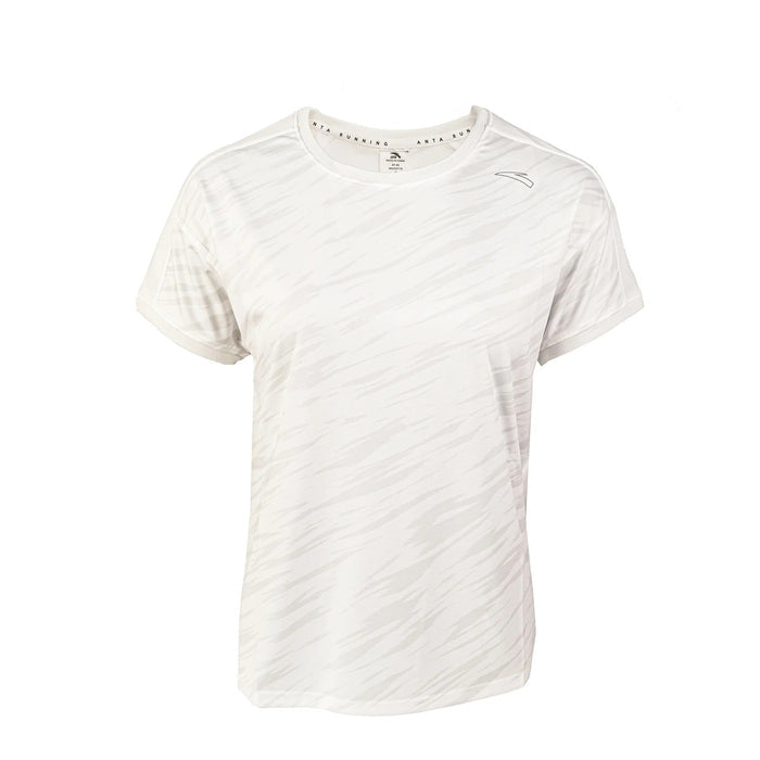 ANTA Recycled Yarn Running Short Sleeve T-Shirt Snow White