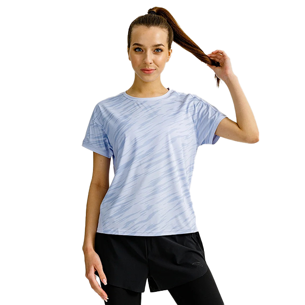 ANTA Recycled Yarn Running Short Sleeve T-Shirt Purple
