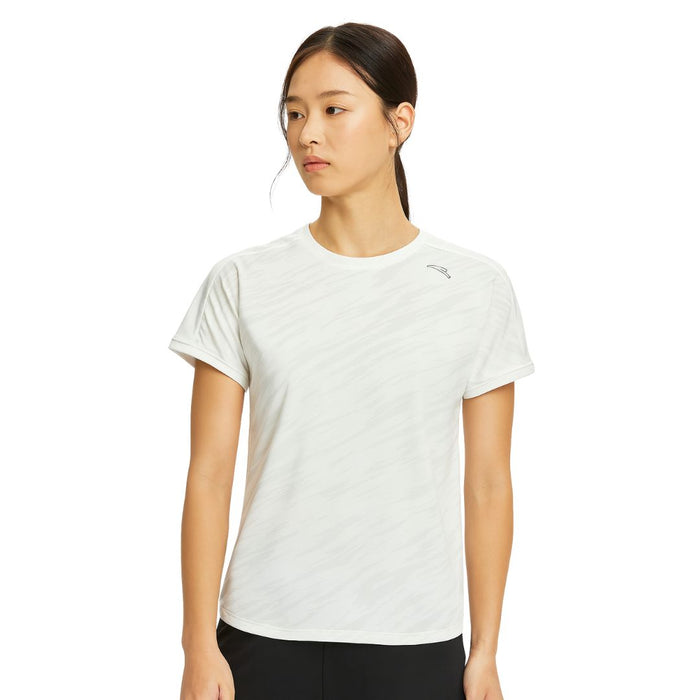 ANTA Recycled Yarn Running Short Sleeve T-Shirt Snow White