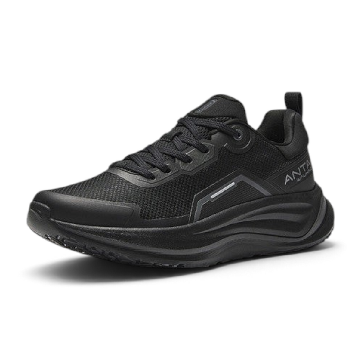 FRG ANTA SMILE men's black breathable mesh training sneakers with a minimalist urban design and cushioned sole