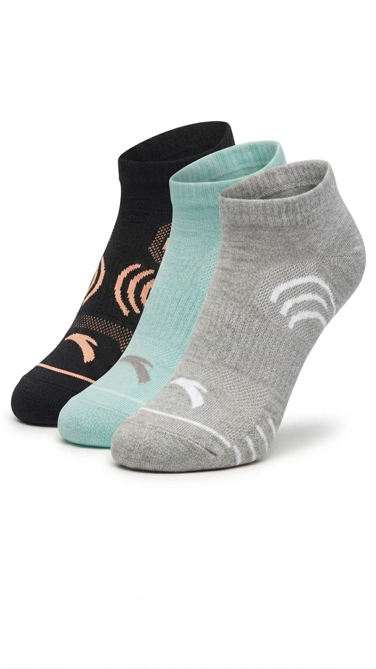 ANTA Women's 3 Pack Running Socks Grey