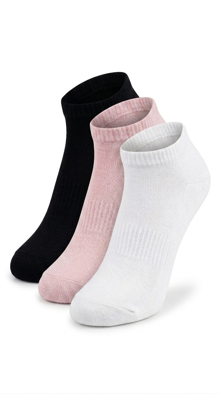 ANTA Women's 3 Pack Cross Training Socks White