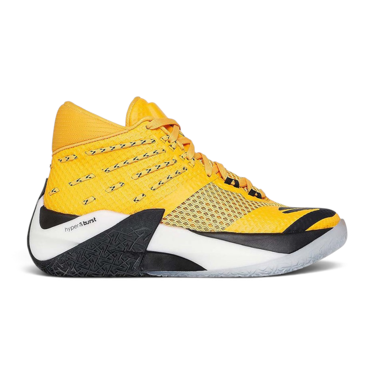 FRG Skechers SKX REIGN mid-top basketball shoes in yellow and black with Hyper Burst cushioning and mesh upper