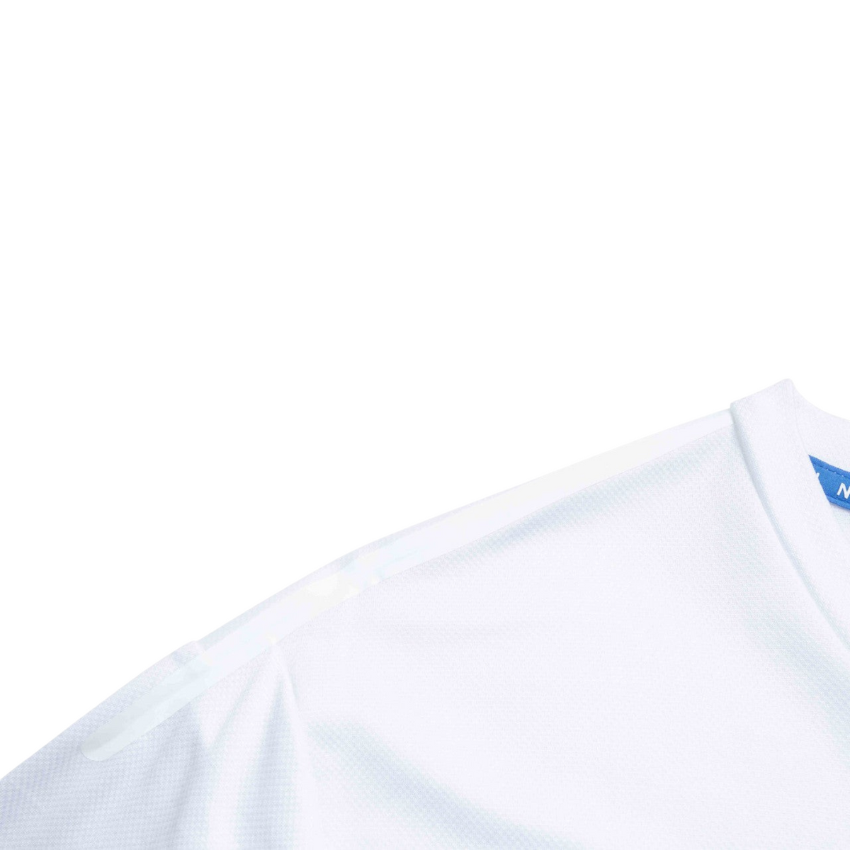 FRG ANTA pure white short sleeve running t-shirt with breathable mesh texture and shoulder detailing
